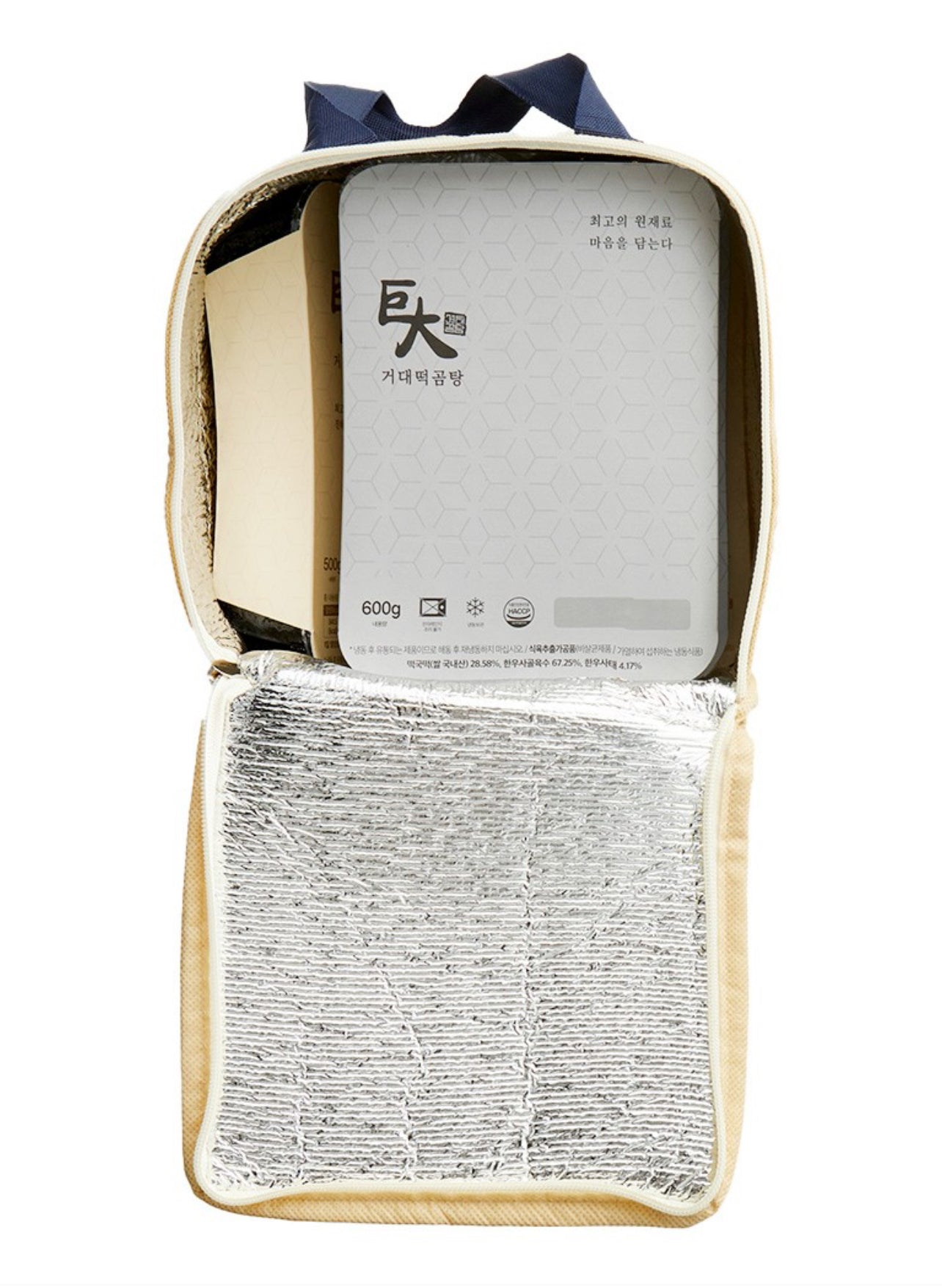 [Shipping to Korea] Hanwoo Gomtang Gift Set 거대 한우떡곰탕 2 packs + 거대 한우곰탕 2 packs + 보냉선물백