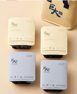 [Shipping to Korea] Hanwoo Gomtang Gift Set 거대 한우떡곰탕 2 packs + 거대 한우곰탕 2 packs + 보냉선물백