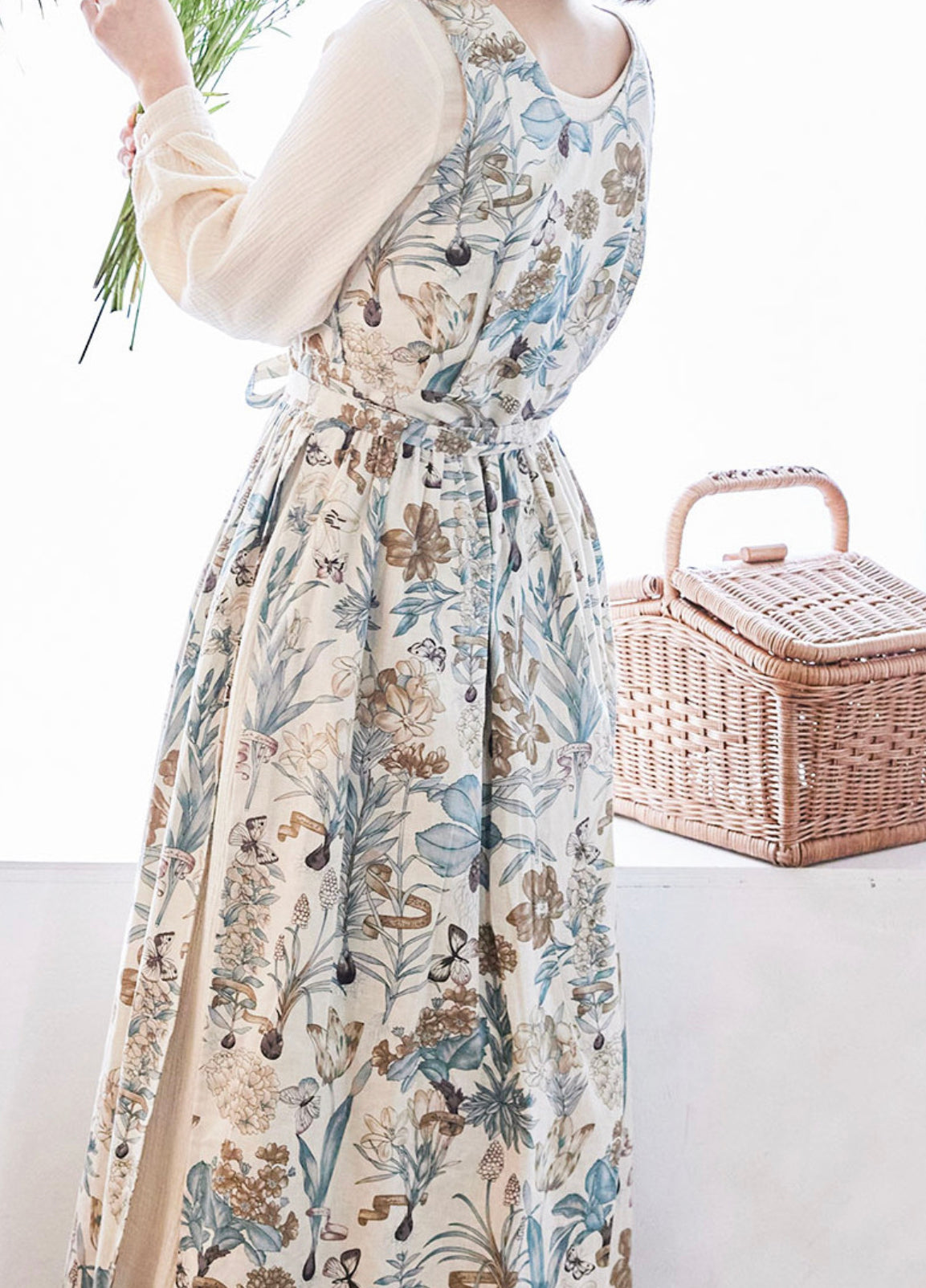 Handmade Linen Dress Wrap Apron 롱 린넨 원피스 랩앞치마 100% 한국소재 & 한국수제 제작