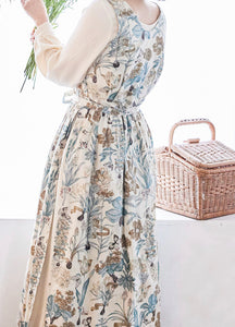 Handmade Linen Dress Wrap Apron 롱 린넨 원피스 랩앞치마 100% 한국소재 & 한국수제 제작