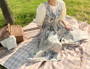 Handmade Linen Dress Wrap Apron 롱 린넨 원피스 랩앞치마 100% 한국소재 & 한국수제 제작