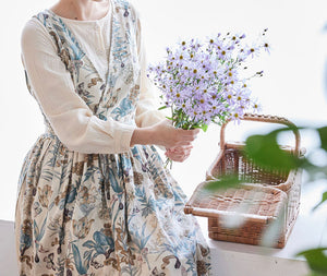 Handmade Linen Dress Wrap Apron 롱 린넨 원피스 랩앞치마 100% 한국소재 & 한국수제 제작
