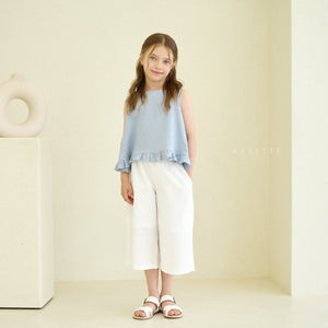 Polly Linen Sleevless Ribbon Blouse 폴리 백리본 나시탑