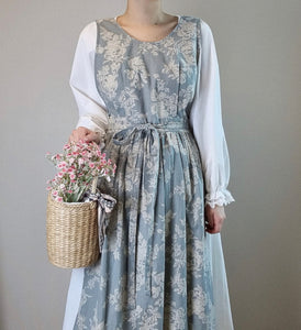 Handmade Linen Dress Wrap Apron 롱 린넨 원피스 랩앞치마 100% 한국소재 & 한국수제 제작